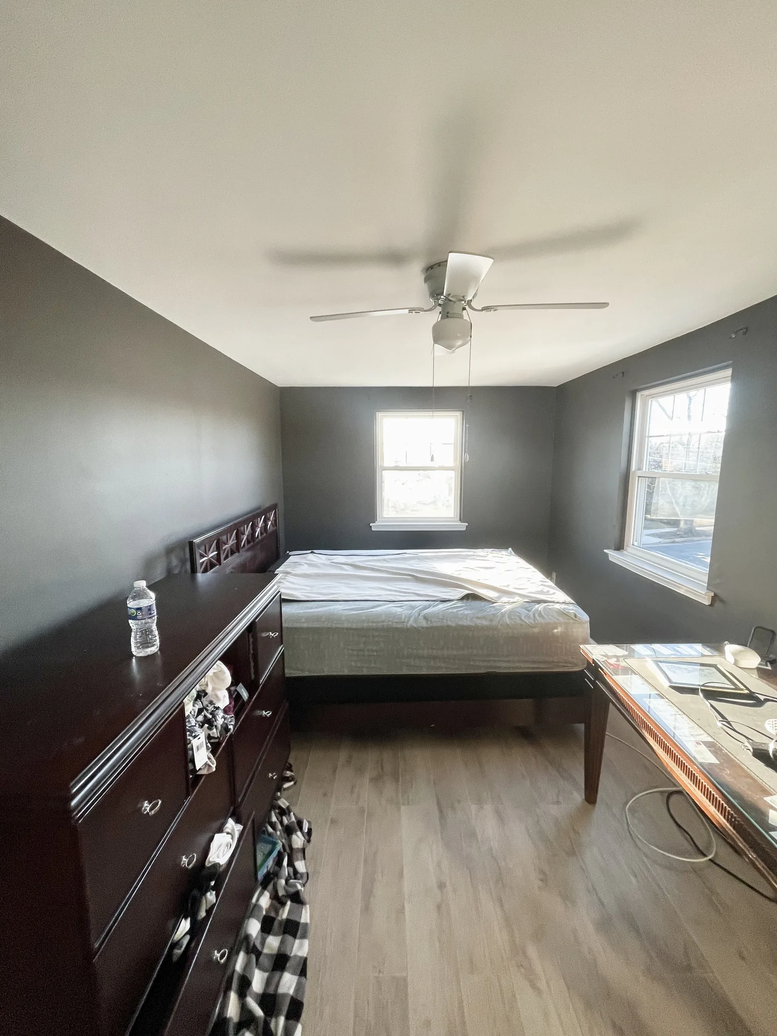 Bedroom Wall Painting with Urbane Bronze — after