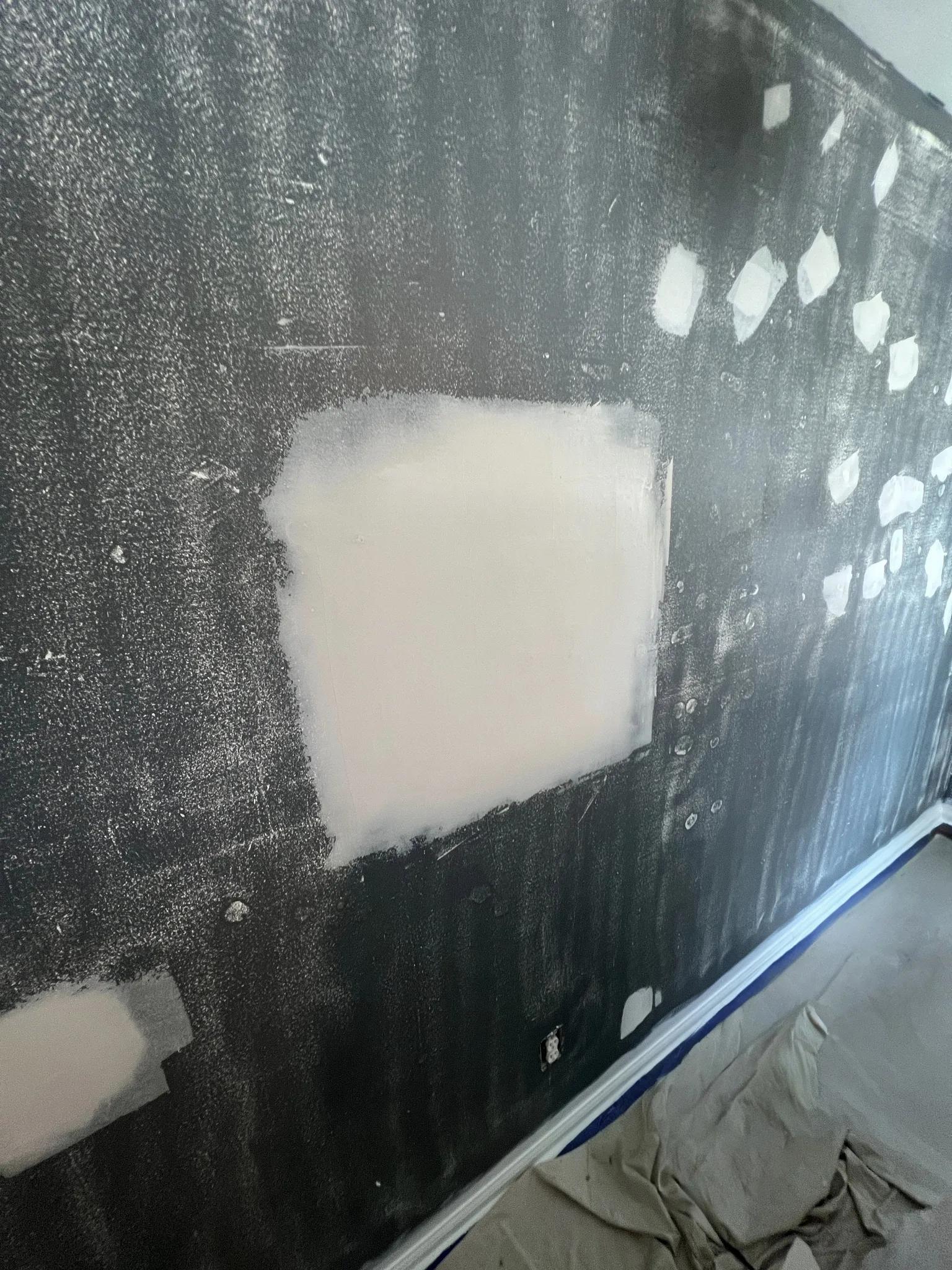 Bedroom Wall Repair and Repaint — finished project